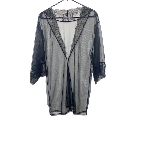 L’Agent Provocateur black lace robe size medium NWT - Picture 2 of 7
